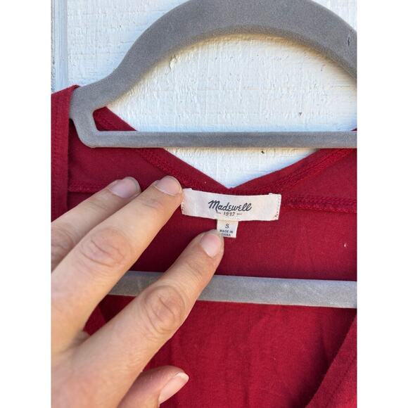 Madewell Sleeveless Top, Hemstitch‎ Peekaboo, Red, Sz S - Picture 4 of 5